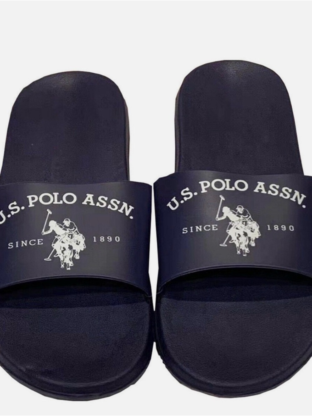 U.S. Polo Assn. Men’s Black Logo Slide Sandals